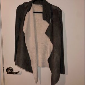 Women’s faux fur long sleeve jacket